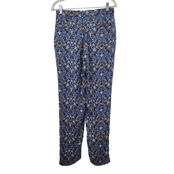 New NWT Zara Blue Floral Casual Pants Straight Leg Pant Bloggers Favorite Small - Picture 5 of 12